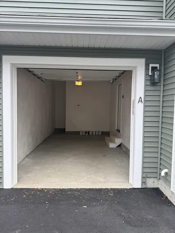 a view of a garage