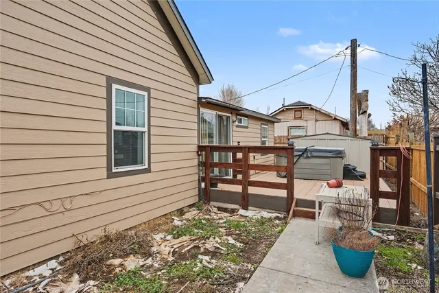 a view of a terrace with chairs