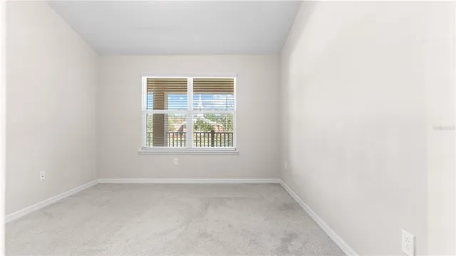 an empty room with a window