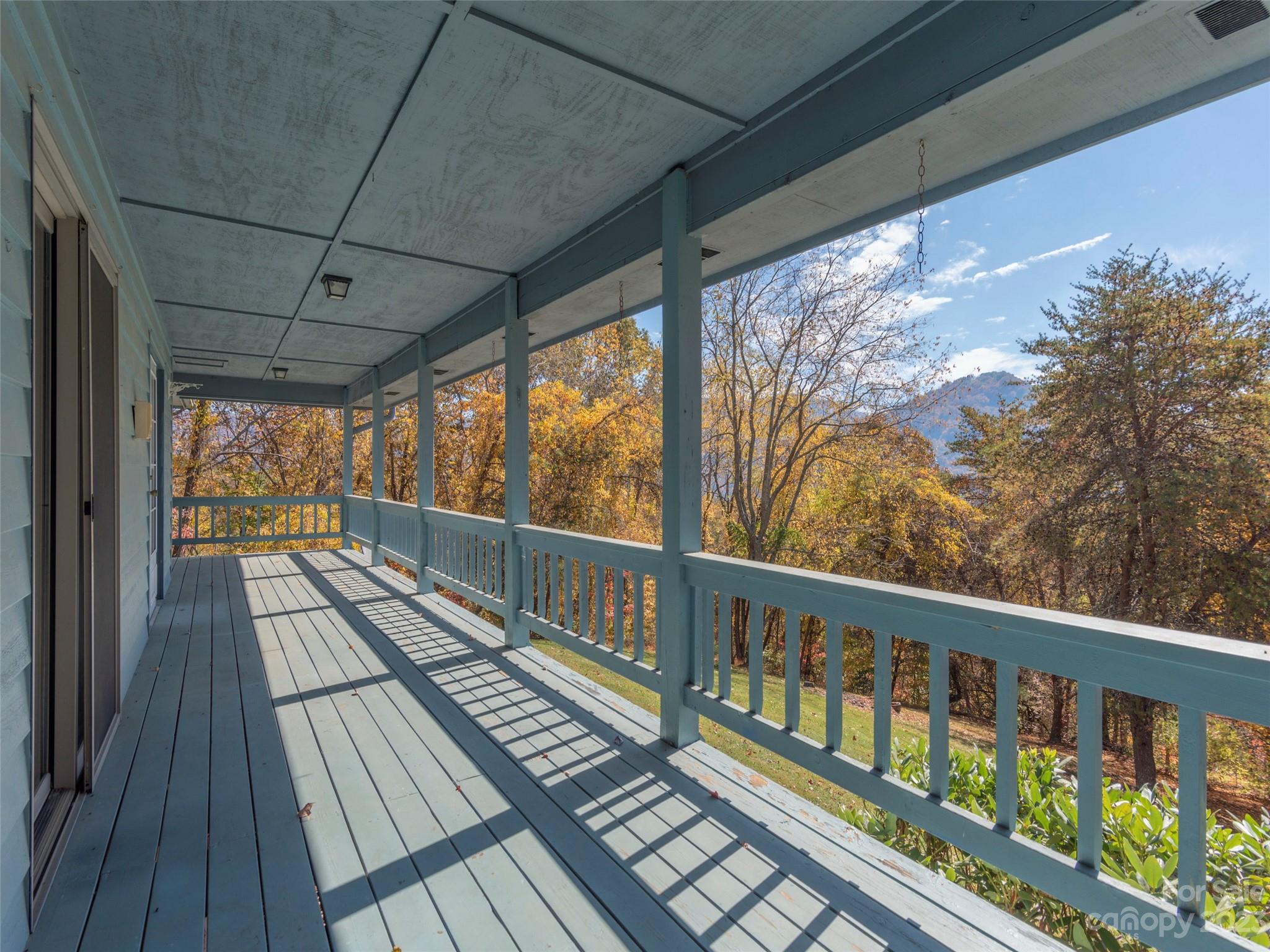 256 Goldfinch Lane Clyde, NC 28721 - Photo 2 of 31 a view of balcony with wooden floor