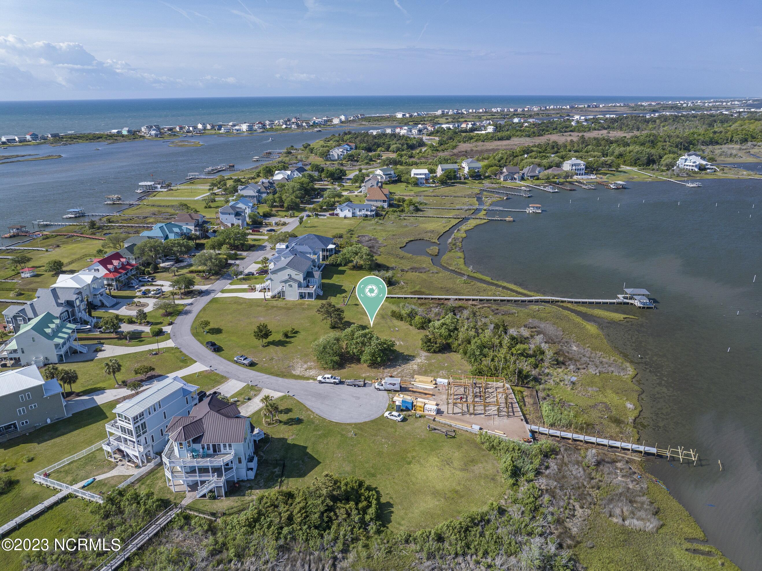 171 Big Hammock Point Road Sneads Ferry, NC 28460 - Photo 3 of 10 Lot View with ICW and Ocean in background