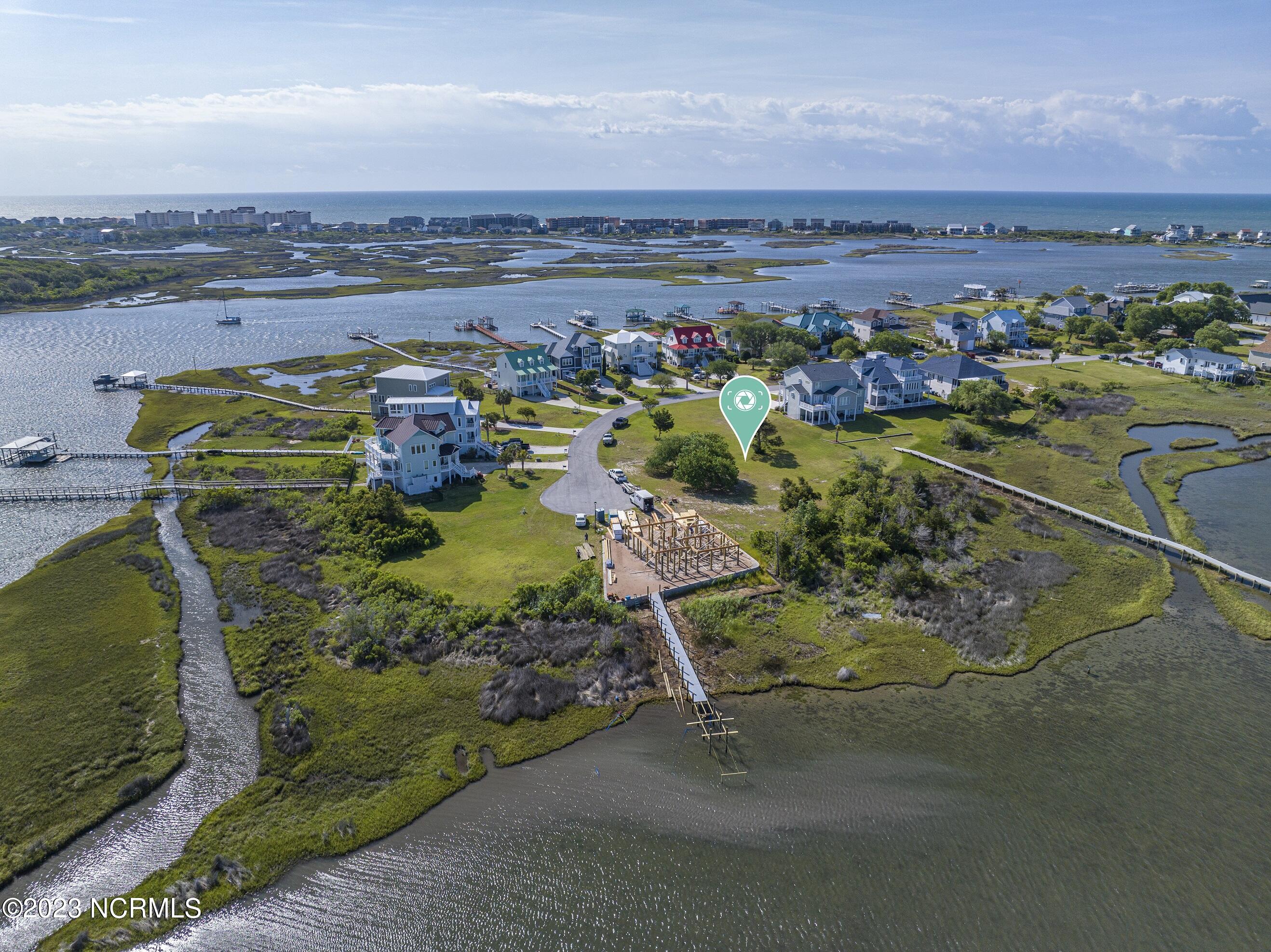 171 Big Hammock Point Road Sneads Ferry, NC 28460 - Photo 4 of 10 Lot View with ICW and Ocean in background