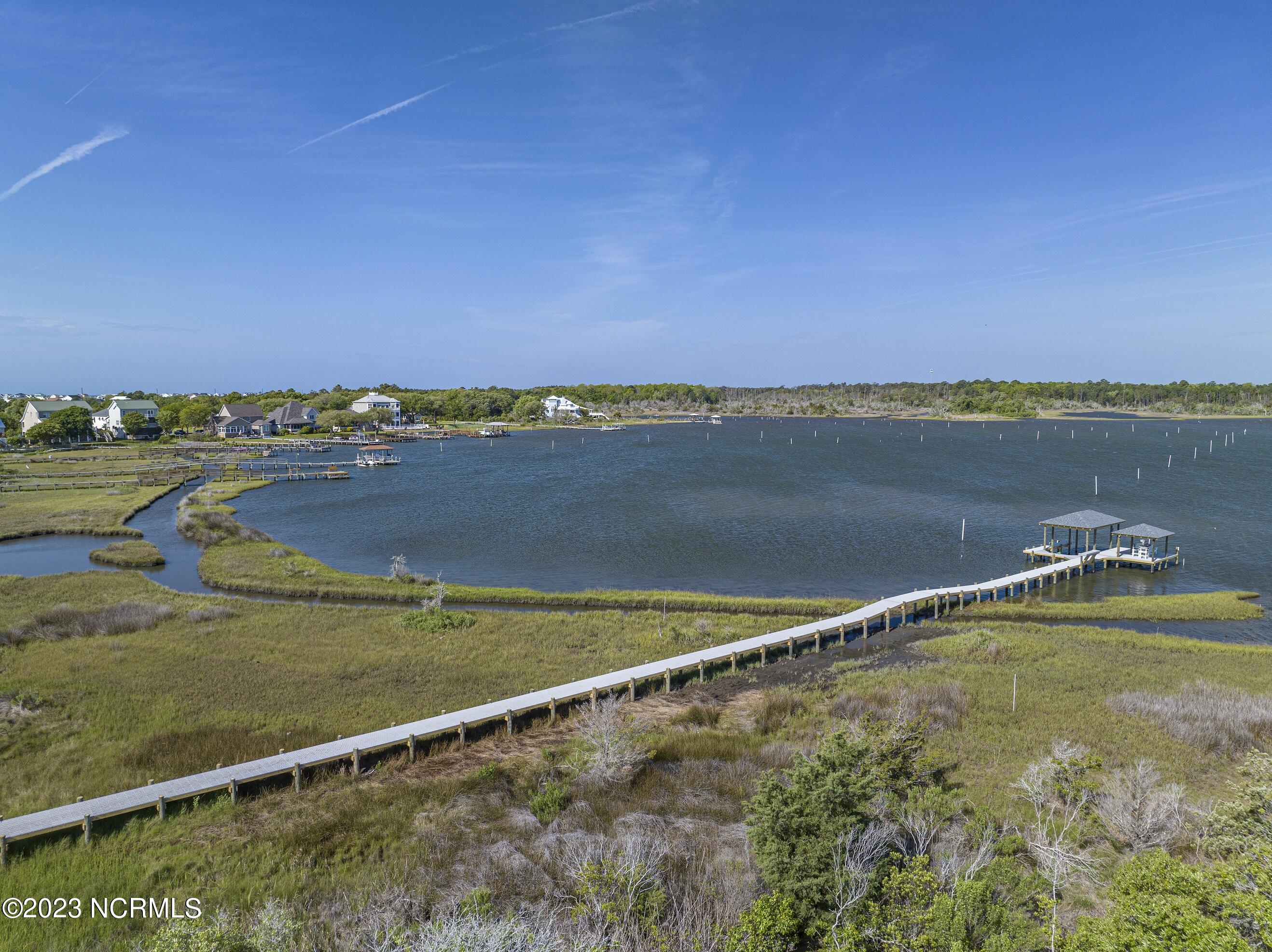 171 Big Hammock Point Road Sneads Ferry, NC 28460 - Photo 8 of 10 Lot View showing views of the Sound and neighboring dock