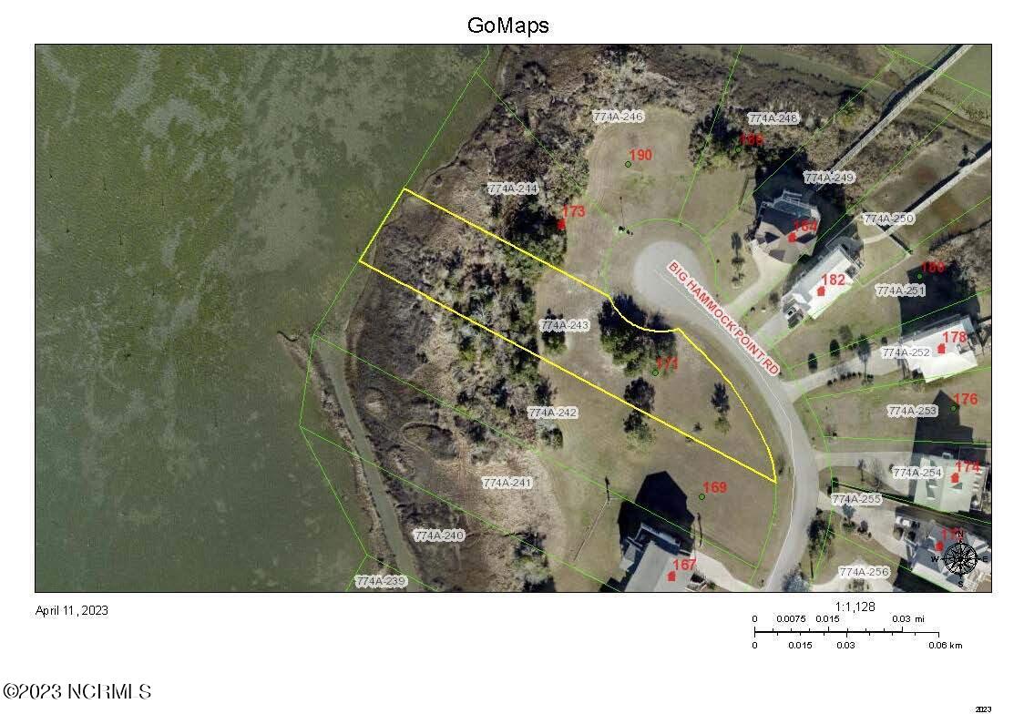 171 Big Hammock Point Road Sneads Ferry, NC 28460 - Photo 10 of 10 GIS with lines of Lot