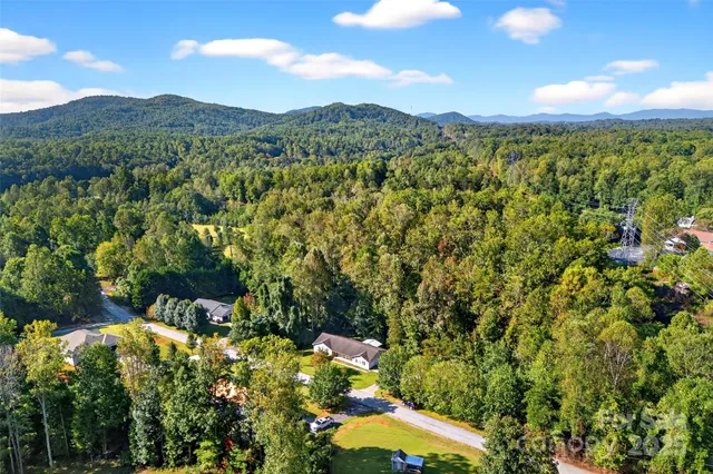 a view of an outdoor space and mountain view