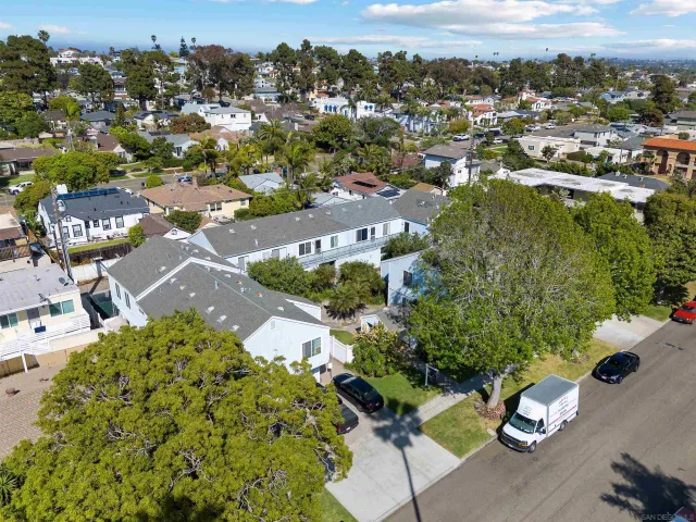 an aerial view of a houses