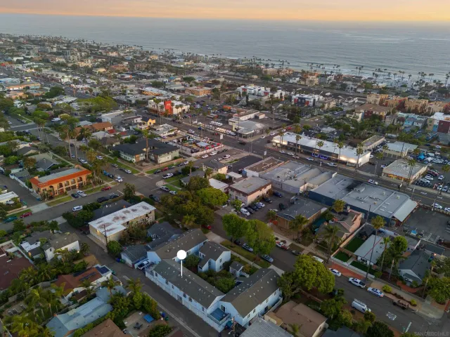 an aerial view of a city