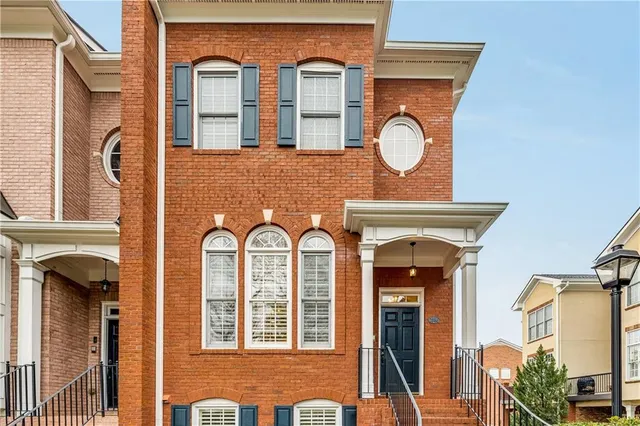 a front view of a house with entryway
