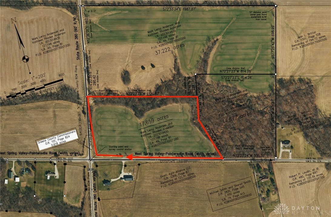 17+ Acres at the corner of 380 and W Spring Valley Paintersville Rd.