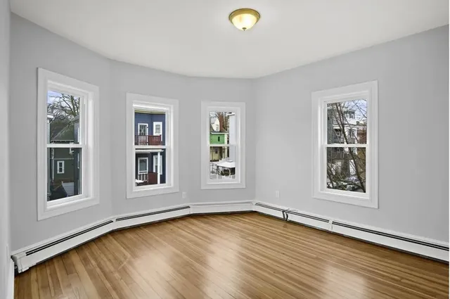 an empty room with window