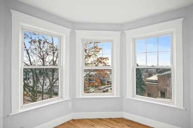 a view of a window in a room