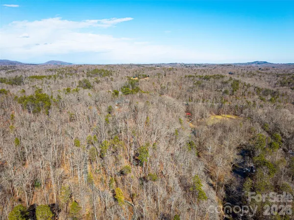 a view of a mountain range with trees in the background