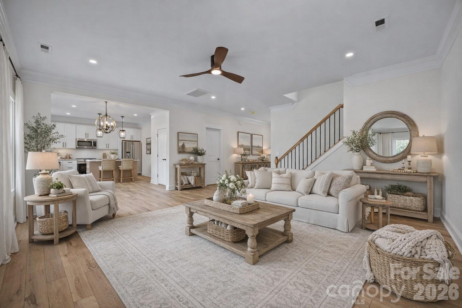 1050 Gibson Road Salisbury, NC 28147 - Photo 4 of 47 a living room with furniture a rug and white walls