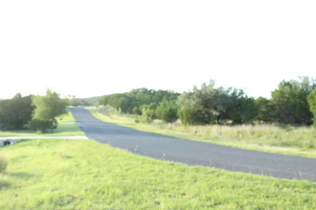 a view of a yard with swimming pool