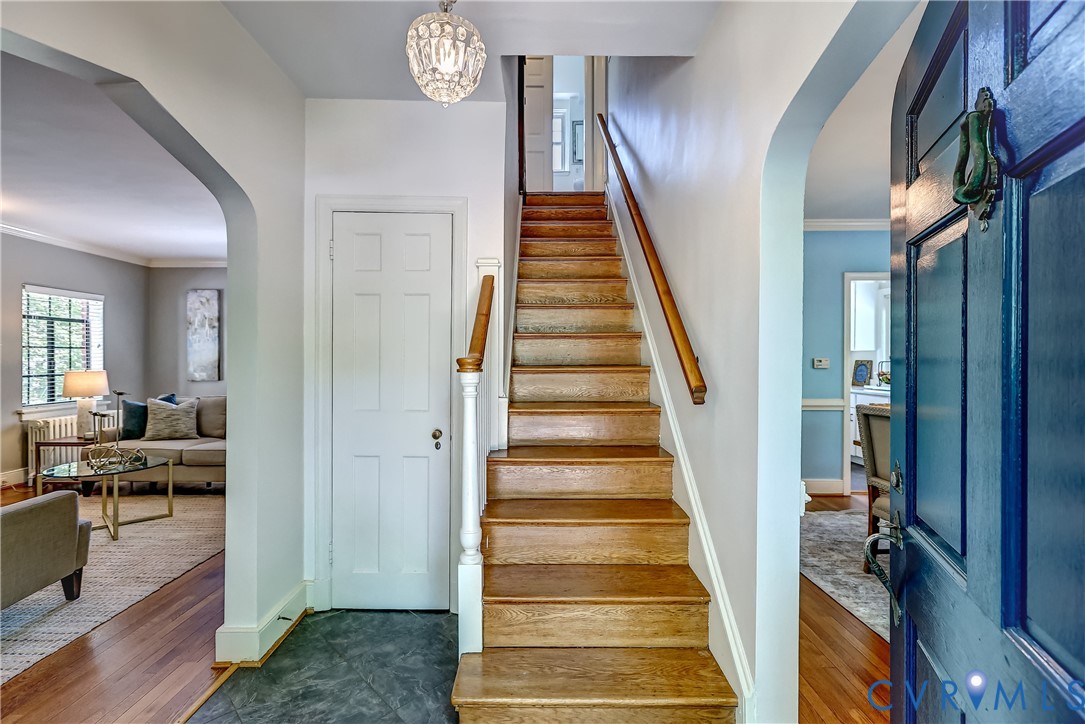 4814 Riverside Drive Richmond, VA 23225 - Photo 7 of 39 a view of entryway and hall with wooden floor