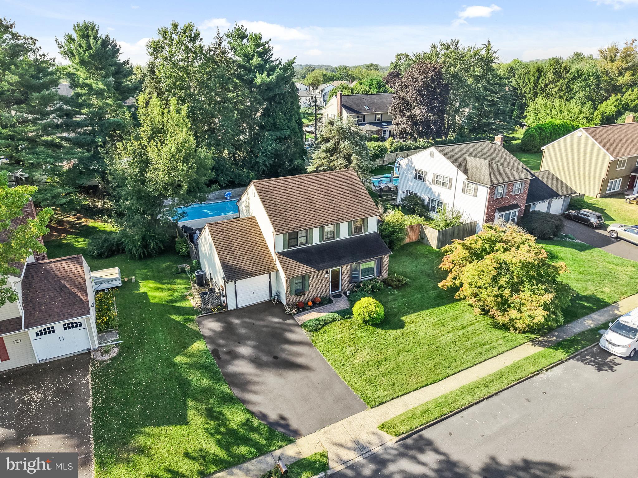 18 Essex Lane Langhorne, PA 19047 - Photo 7 of 50 an aerial view of a house with garden space and street view