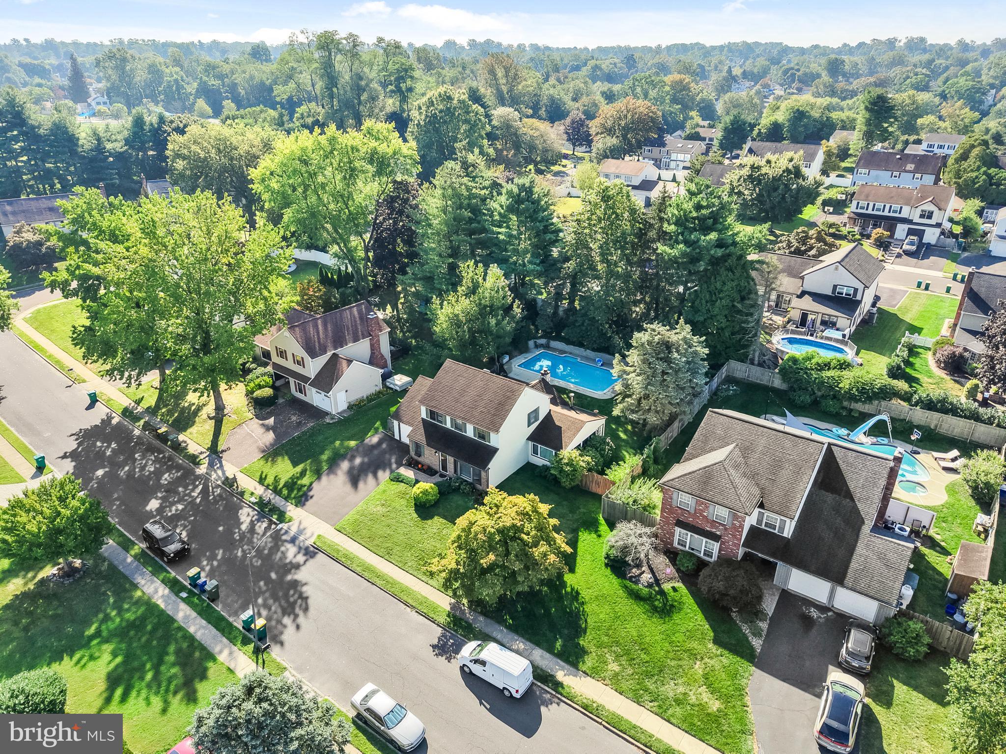 18 Essex Lane Langhorne, PA 19047 - Photo 8 of 50 an aerial view of house with yard
