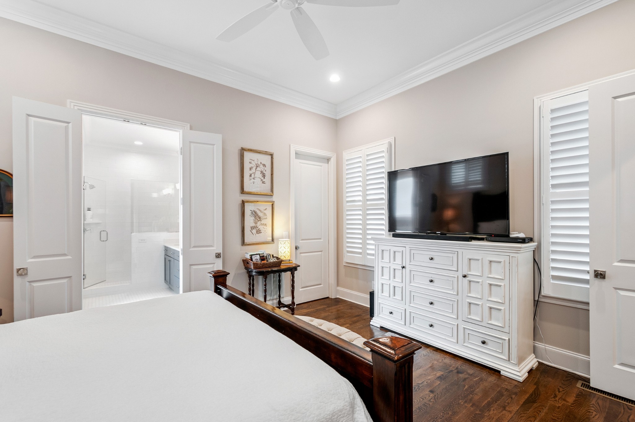 1043 Calico Street Franklin, TN 37064 - Photo 17 of 35 a bedroom with a bed and a flat screen tv
