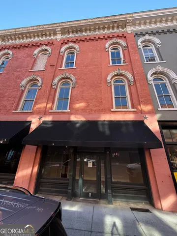 a front view of a building