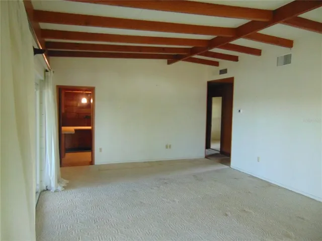 a bathroom with a mirror