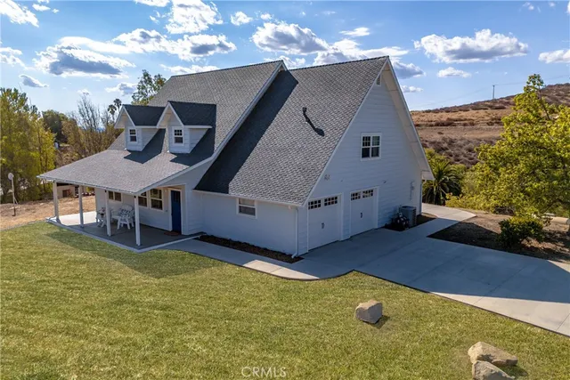 a aerial view of a house