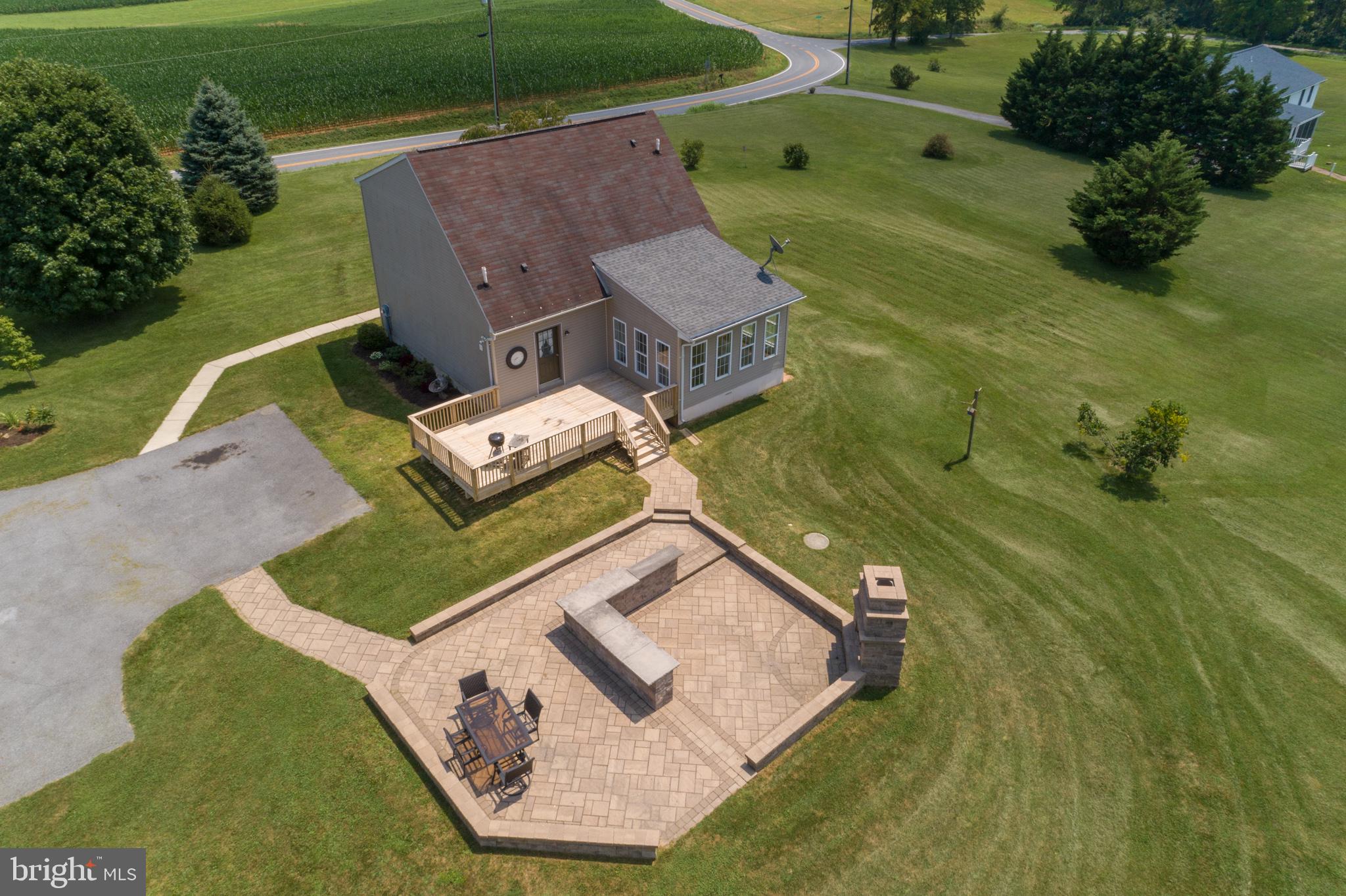11728 Beaver Dam Road Union Bridge, MD 21791 - Photo 5 of 49 Aerial View of Deck, and Gorgeous Paver Patio!
