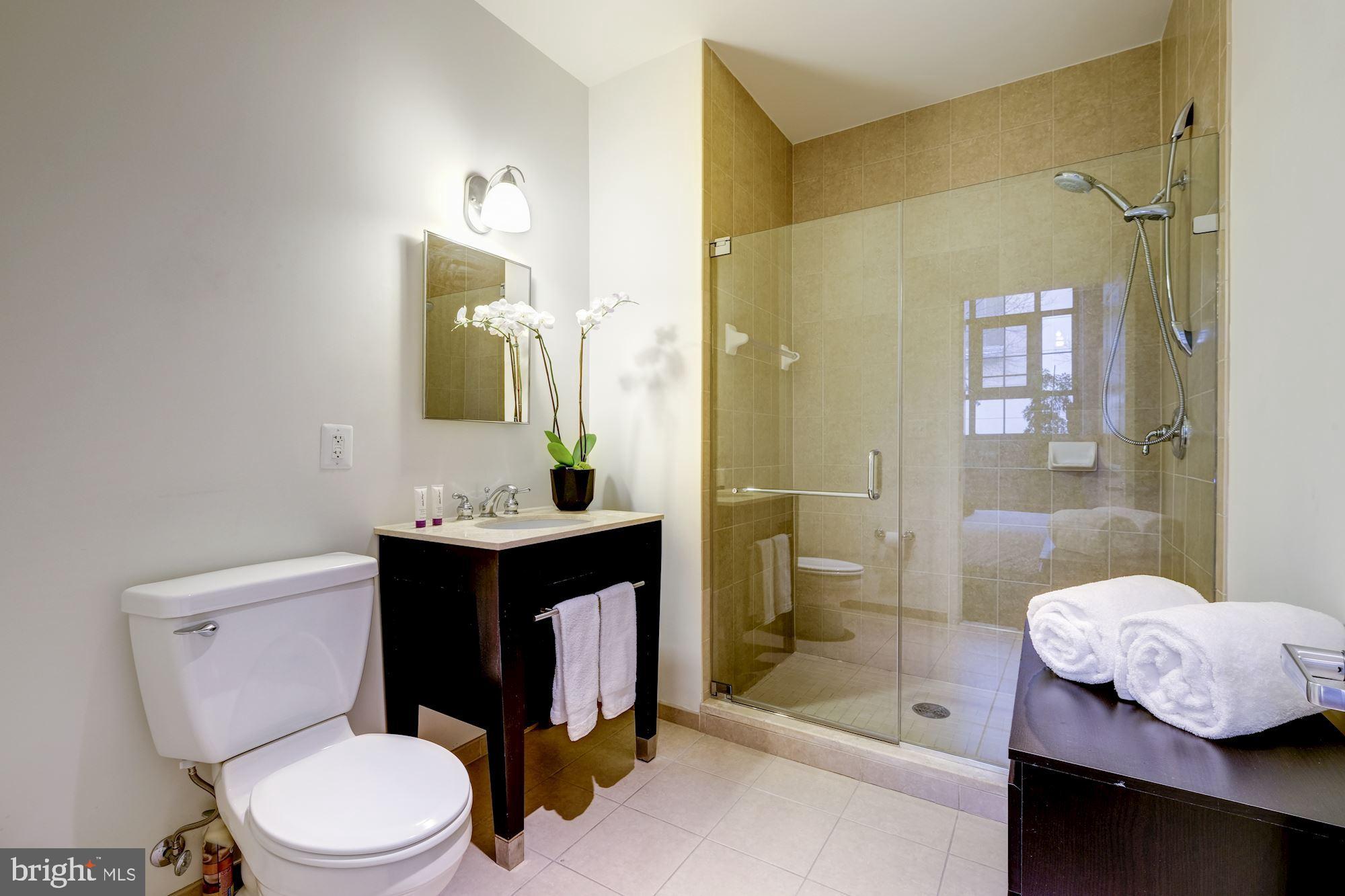 1701 Kalorama Road Northwest, Unit 206 Washington, DC 20009 - Photo 30 of 42 Large glass front shower