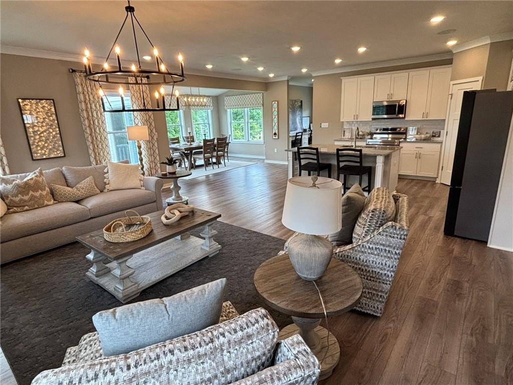 160 Raphael Court Clinton, PA 15026 - Photo 3 of 19 a living room with furniture and kitchen view
