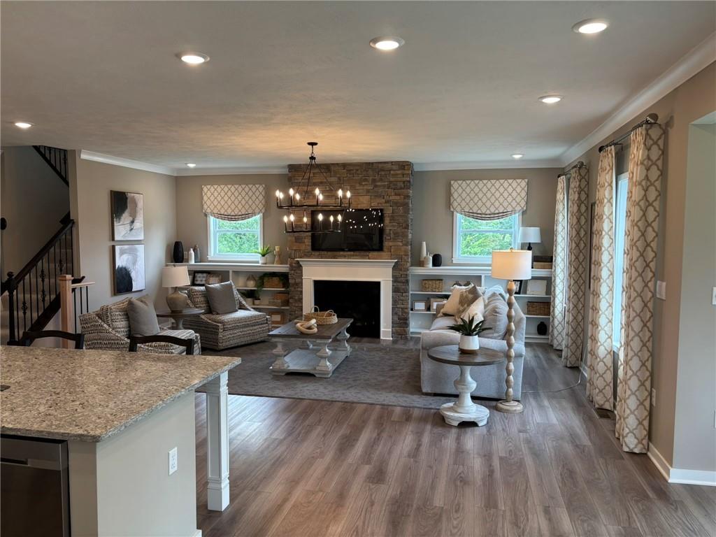 160 Raphael Court Clinton, PA 15026 - Photo 4 of 19 a living room with furniture and a fireplace