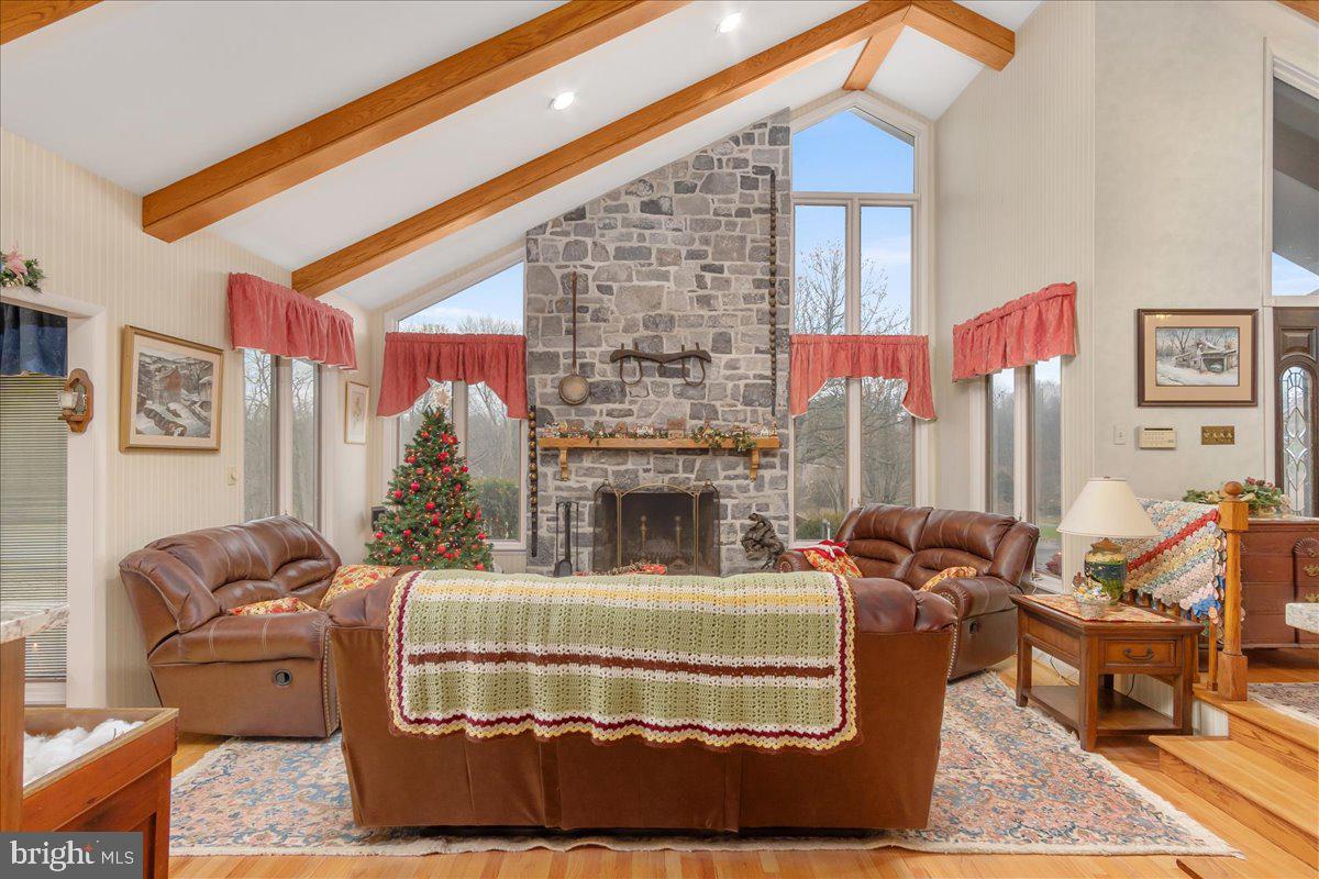 19850 Cool Hollow Road Hagerstown, MD 21740 - Photo 11 of 63 a living room with furniture a rug and a fireplace