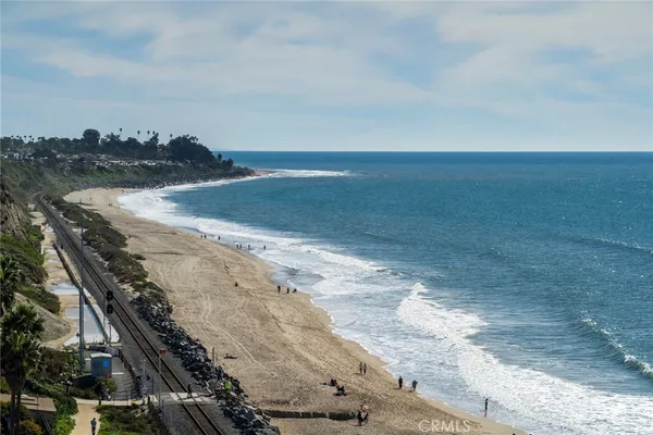 a view of an ocean beach