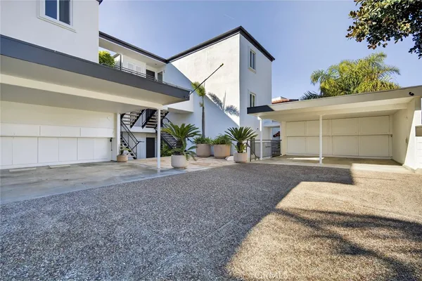 a view of a house with a street