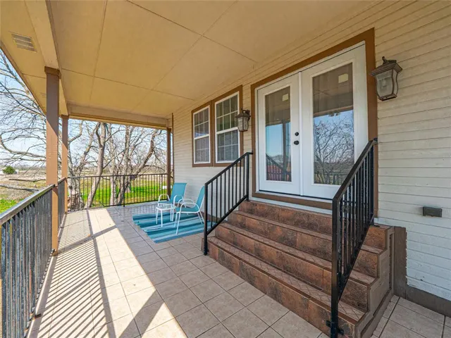 a view of porch with seating space