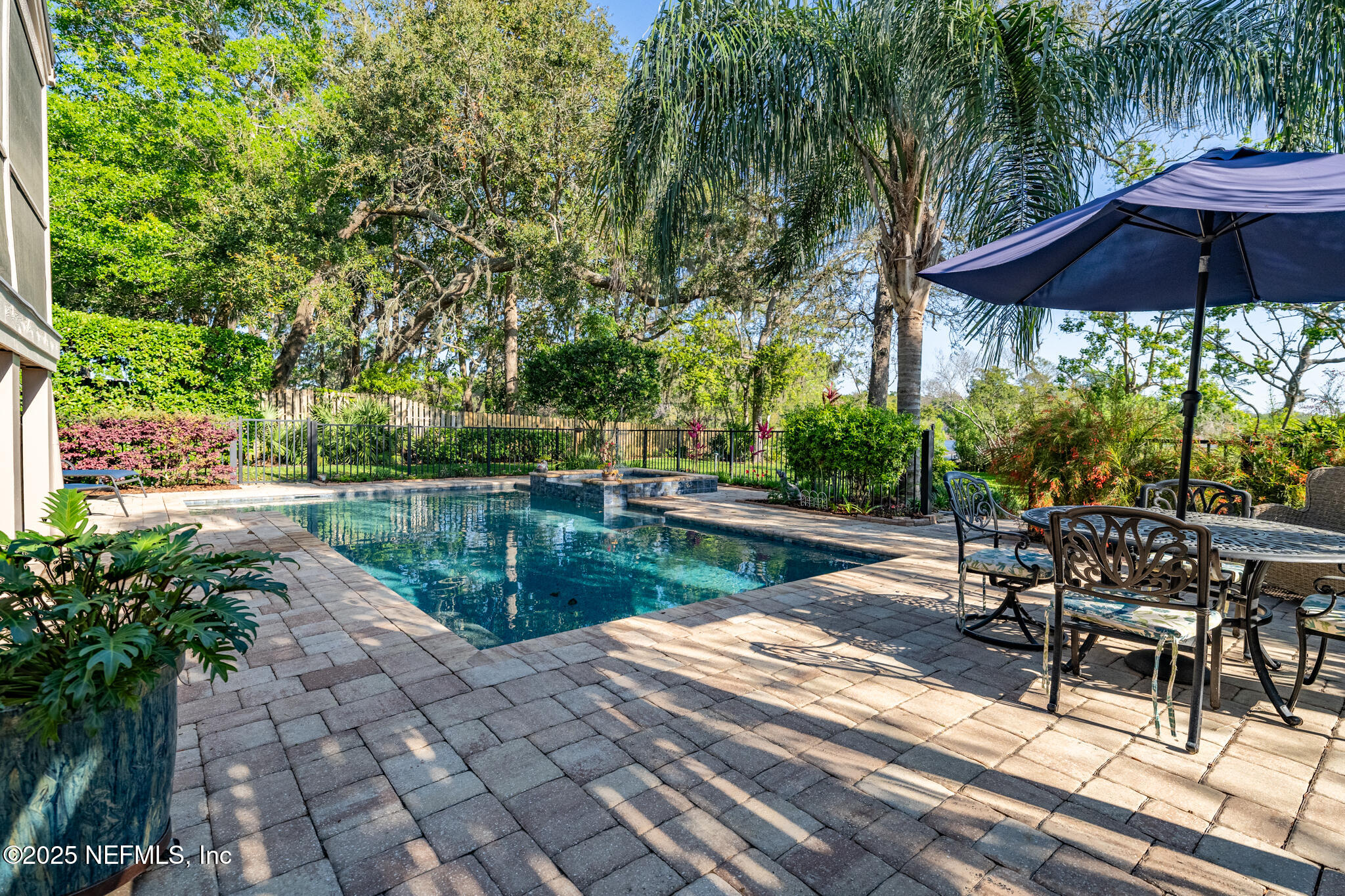 1836 Nightfall Drive Neptune Beach, FL 32266 - Photo 30 of 56 a view of swimming pool with outdoor seating and plants