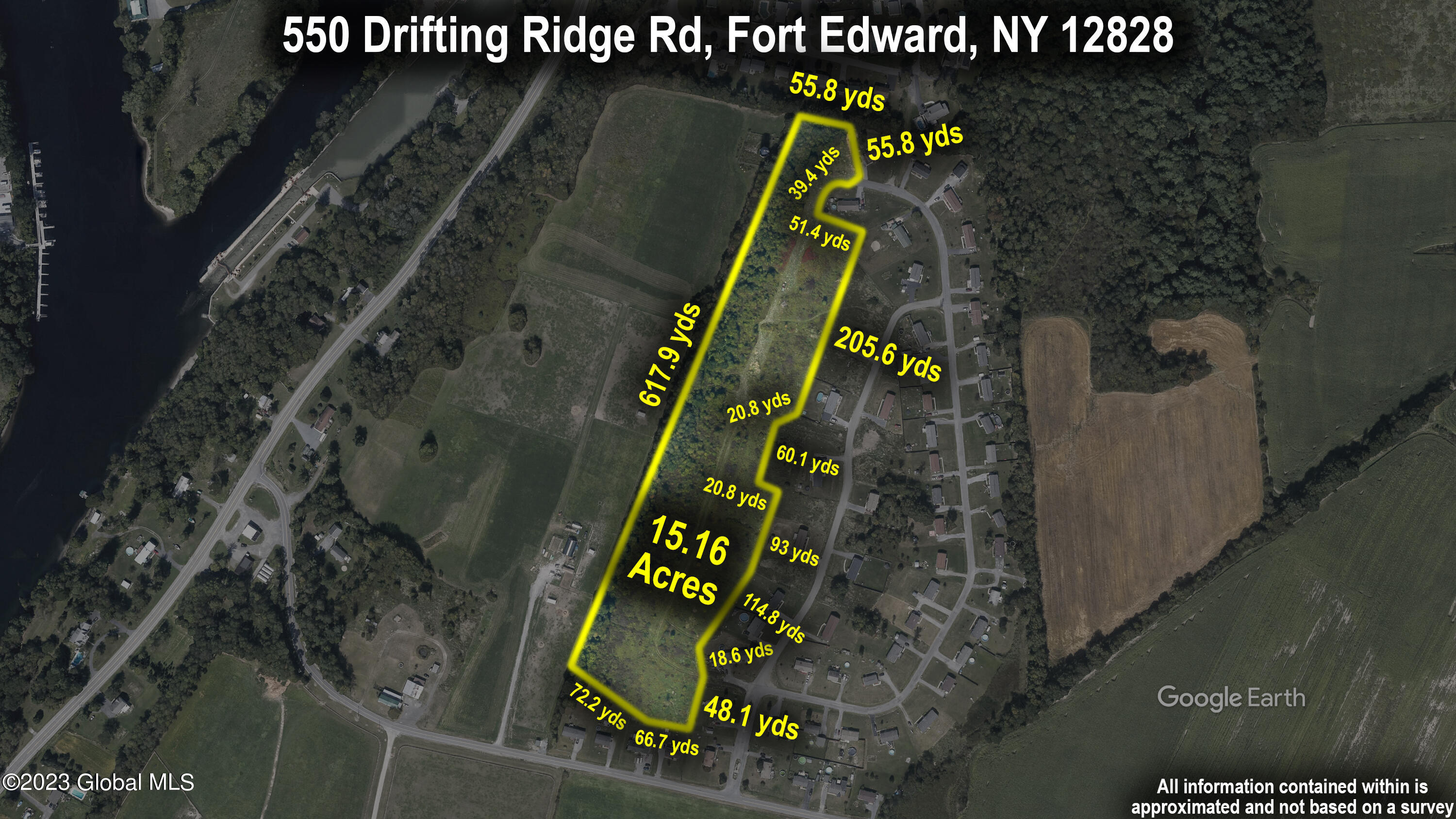 L1.1 Drifting Ridge Road Fort Edward, NY 12828 - Photo 10 of 10 Property Line Overlay Dimensions