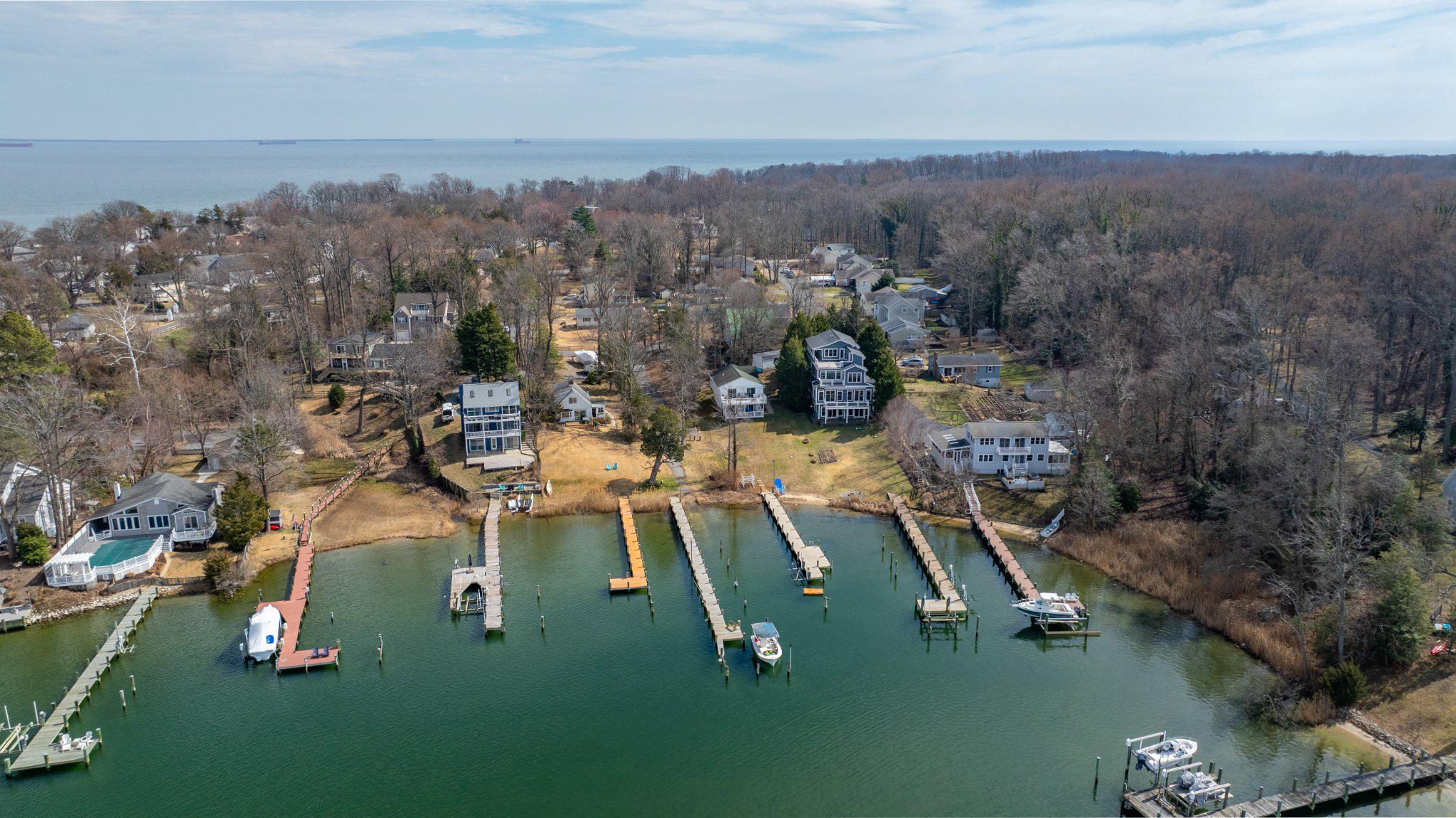 1221 Cedar Lane Edgewater, MD 21037 - Photo 57 of 58 an aerial view of a house with a swimming pool