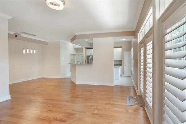 a view of an empty room and window