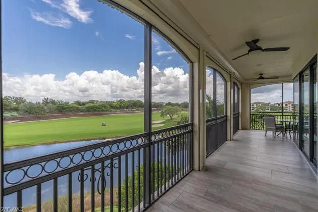 a view of swimming pool from balcony
