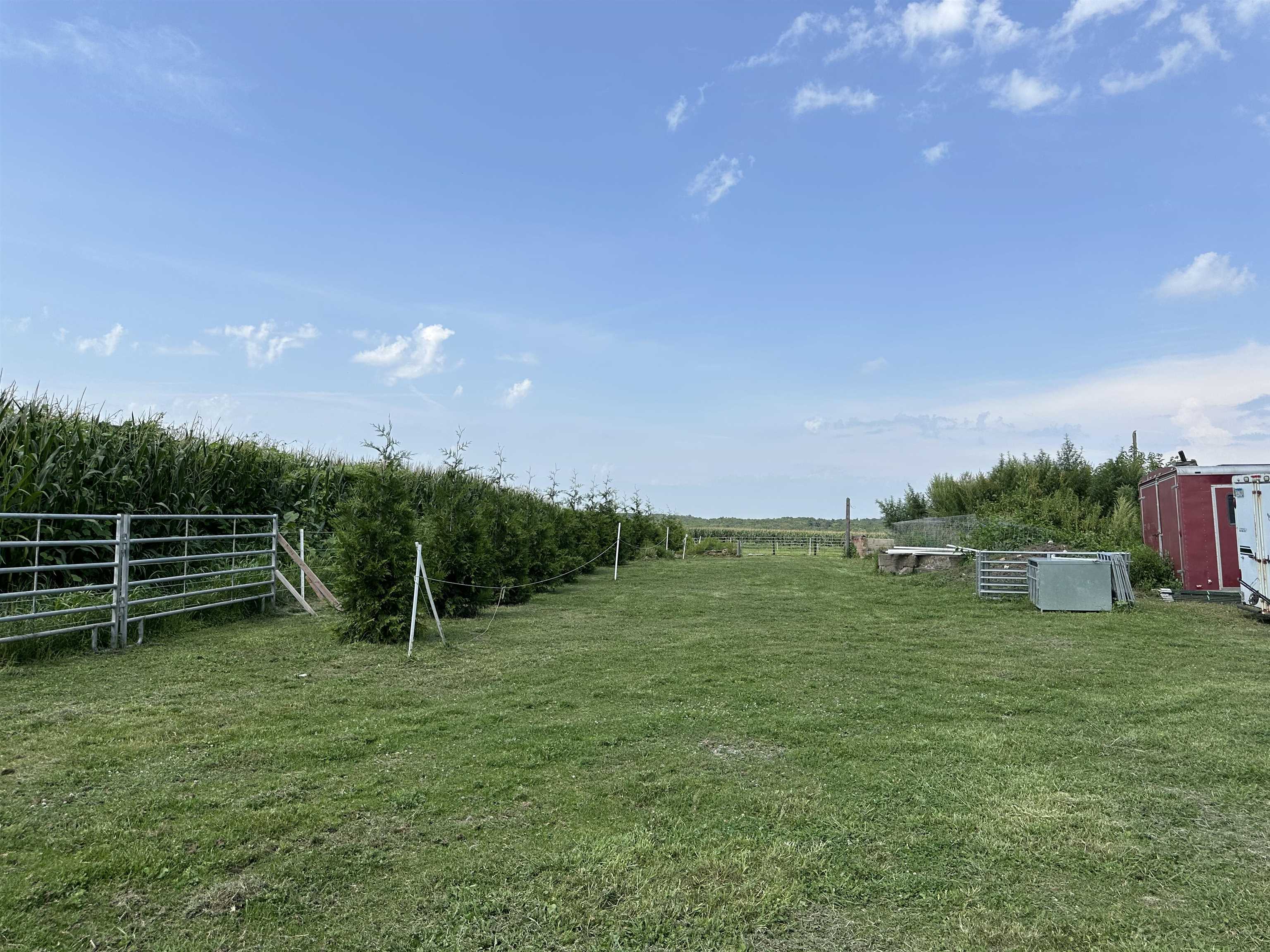 9896 Lincoln Road Morrison, IL 61270 - Photo 18 of 38 a view of a green field with wooden fence