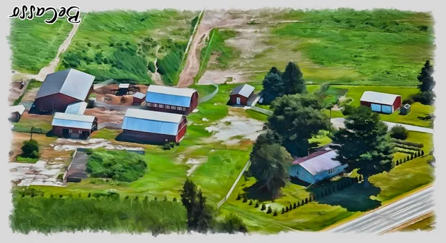 an aerial view of residential house with outdoor space