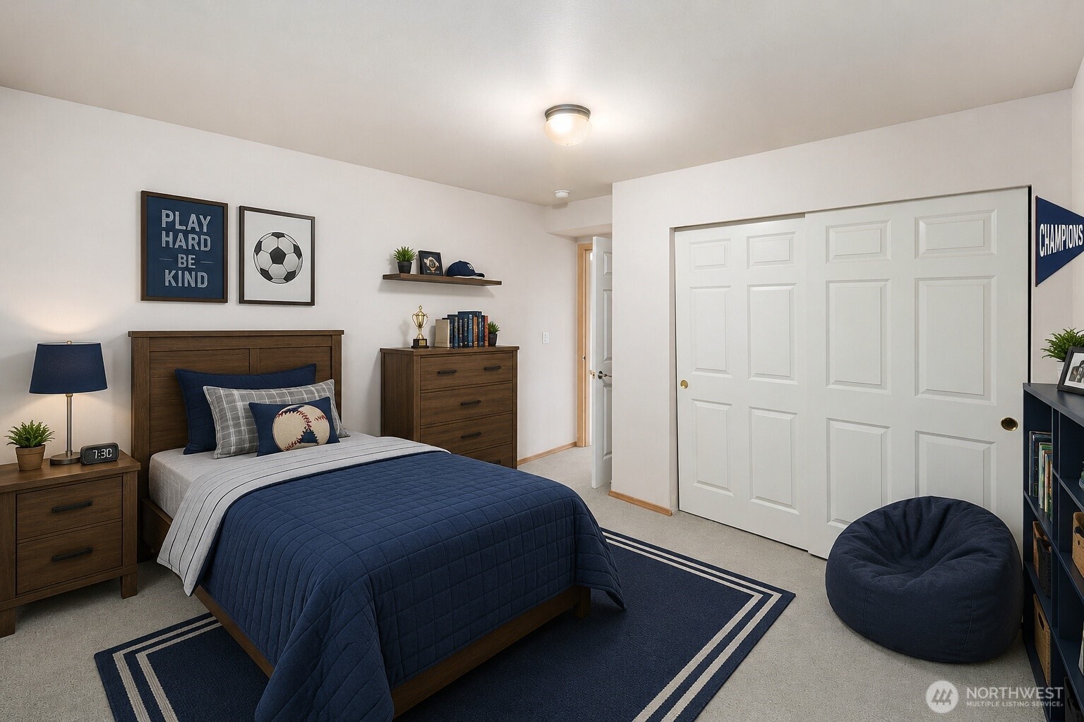 22217 Old Owen Road Monroe, WA 98272 - Photo 32 of 34 a bedroom with a bed and closet