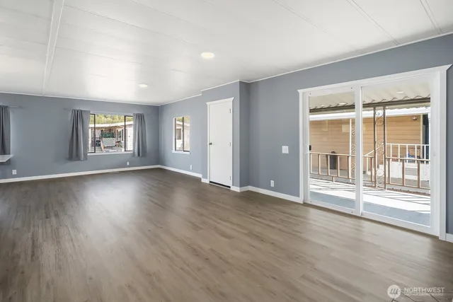 an empty room with a window