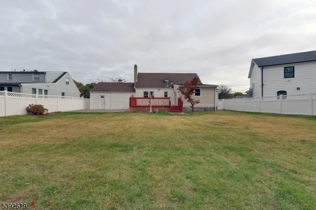 a view of a garden with a bench