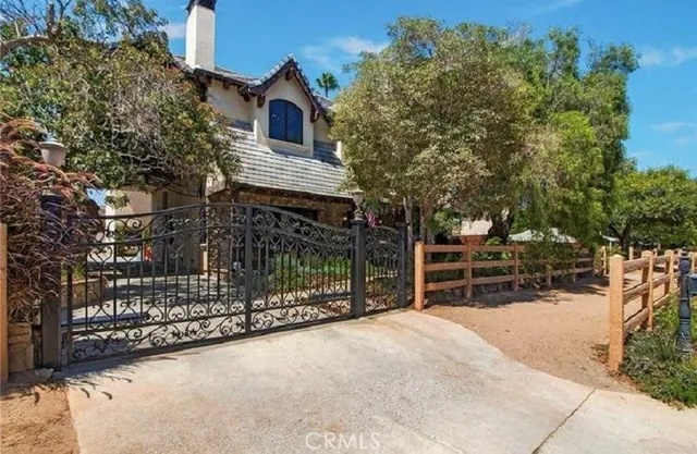 a city view from a garden