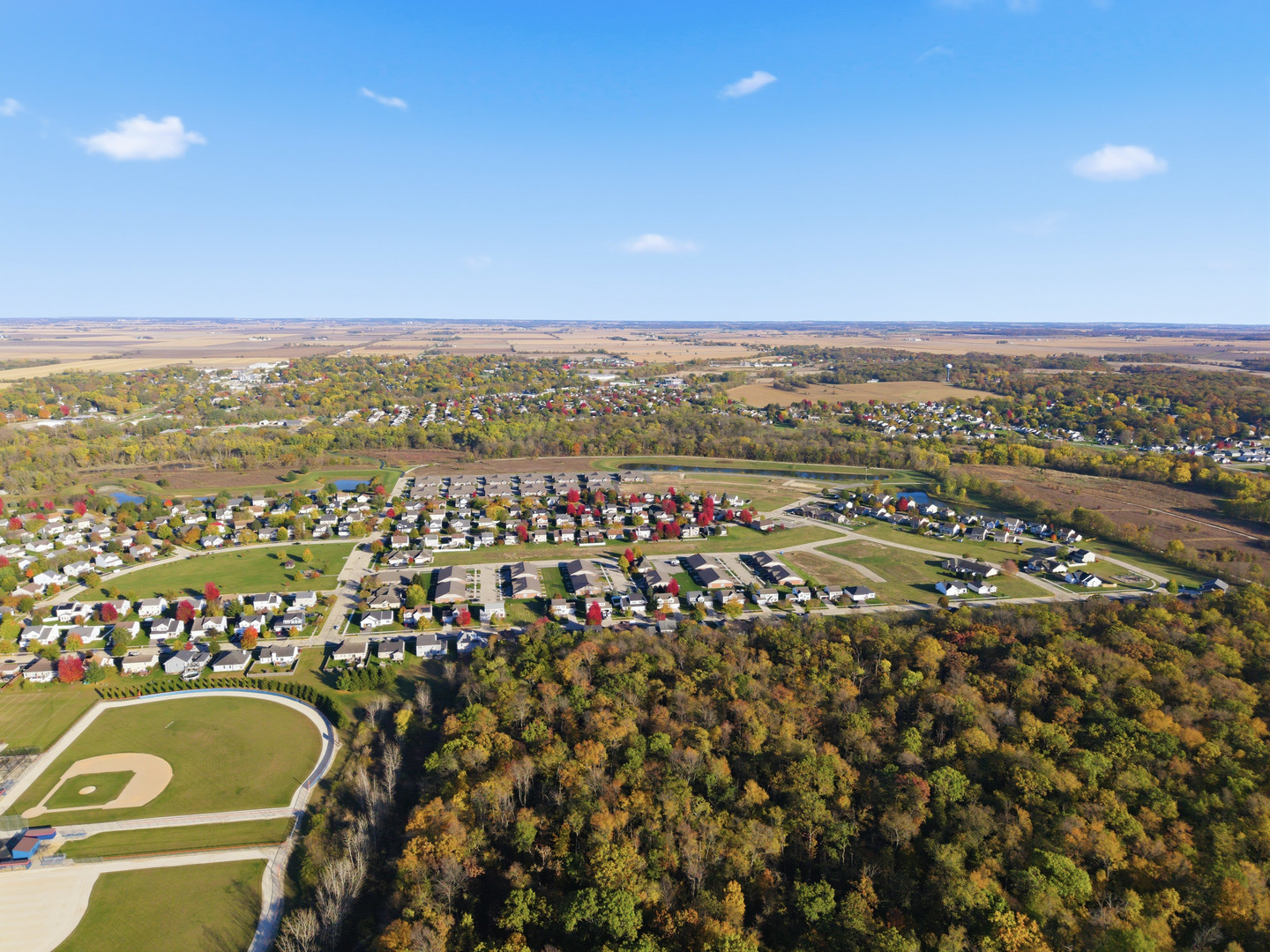 437 Stearn Drive, Unit 437 Genoa, IL 60135 - Photo 44 of 50 a view of a city with an ocean
