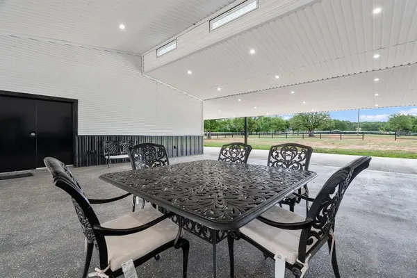 a house view with a backyard space