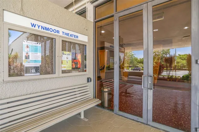 a view of a entrance of the building