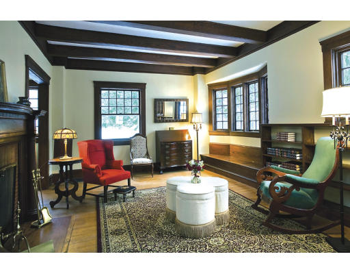 144 Pine Ridge Road Newton, MA 02468 - Photo 5 of 5 a living room with furniture a window and a fireplace