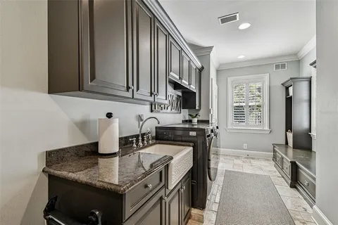a bathroom with a bathtub and shower