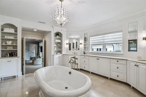 a kitchen with lots of counter top space